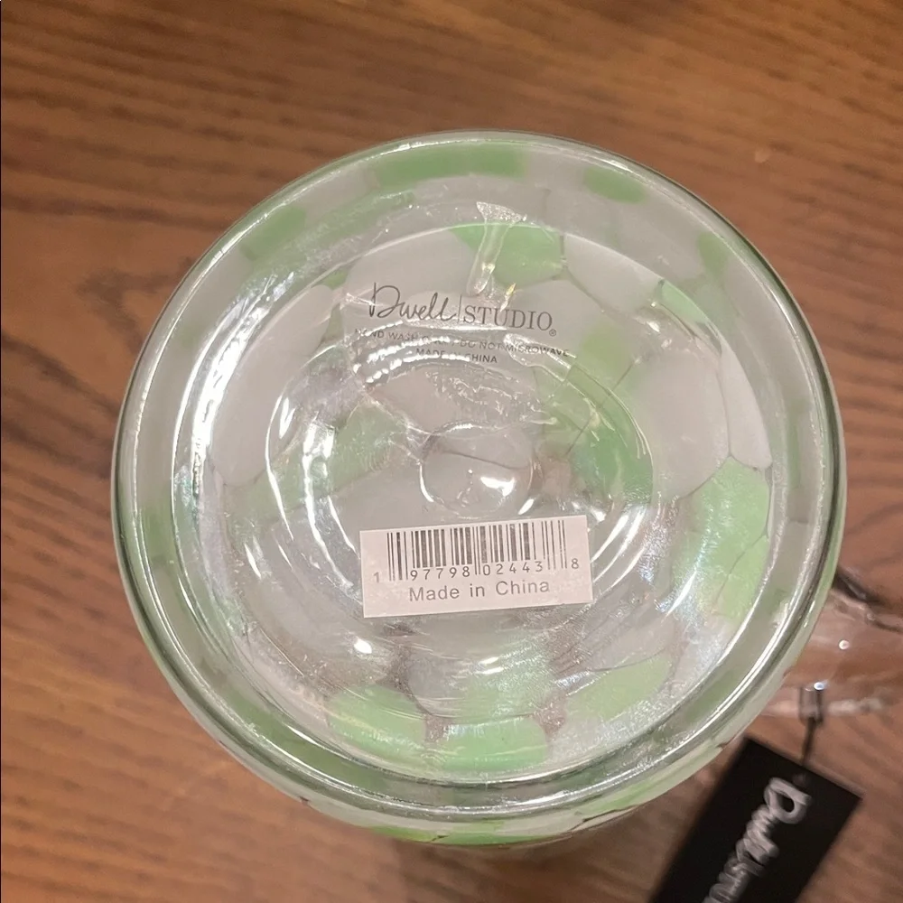 Dwell Studio Green and White Glass Pitcher,‎ NWT